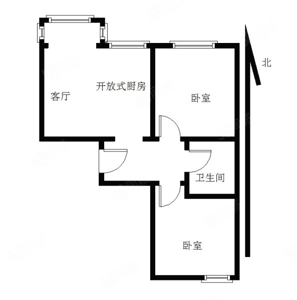 阳光水岸(顺义)2室1厅1卫64㎡南北220万