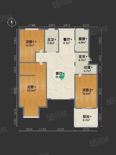 岠嶂花园3室2厅1卫113㎡南50万