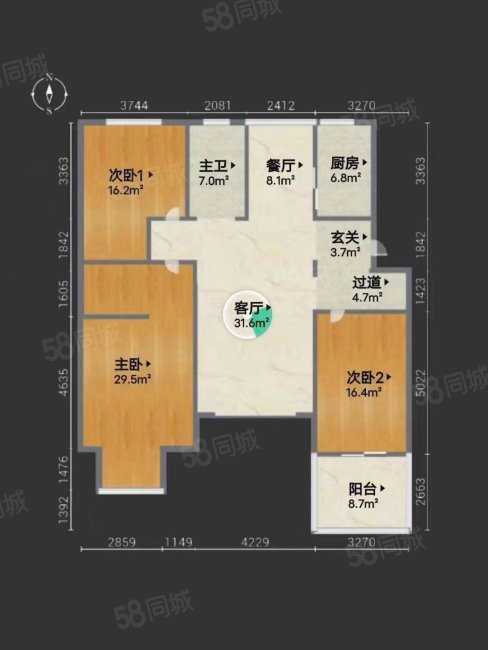 岠嶂花园3室2厅1卫113㎡南50万