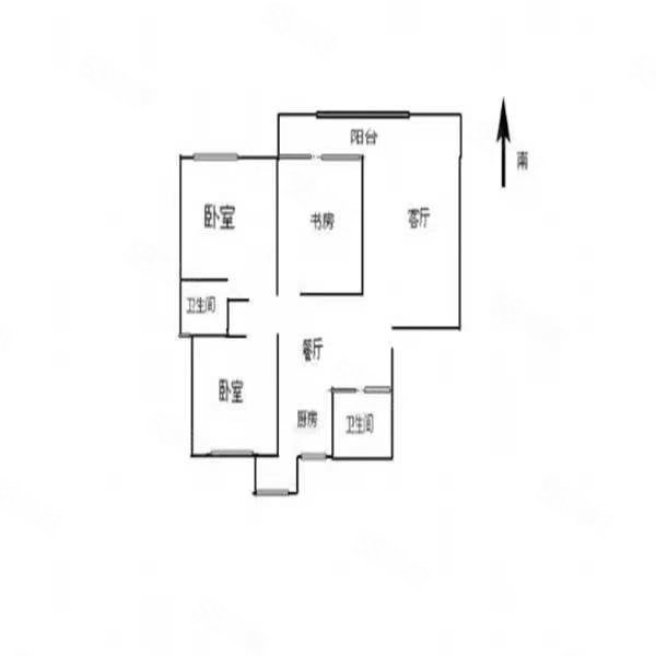 悦来六村3室2厅1卫118㎡南北54万