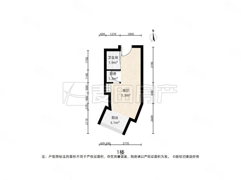 荣丰20081室1厅1卫33.89㎡东南420万