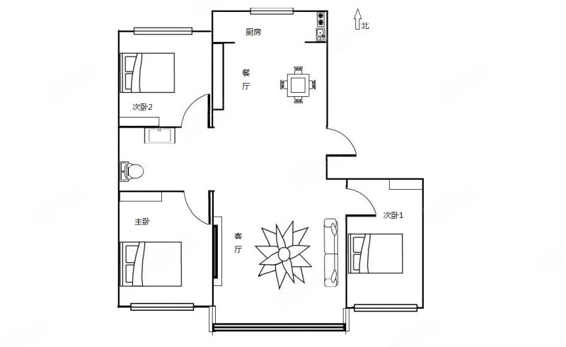 西街小区3室2厅1卫141㎡南北44.5万