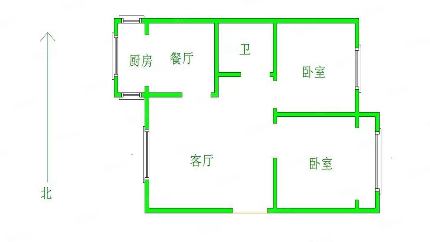 安居东里祥居苑2室1厅1卫67㎡南北42.8万