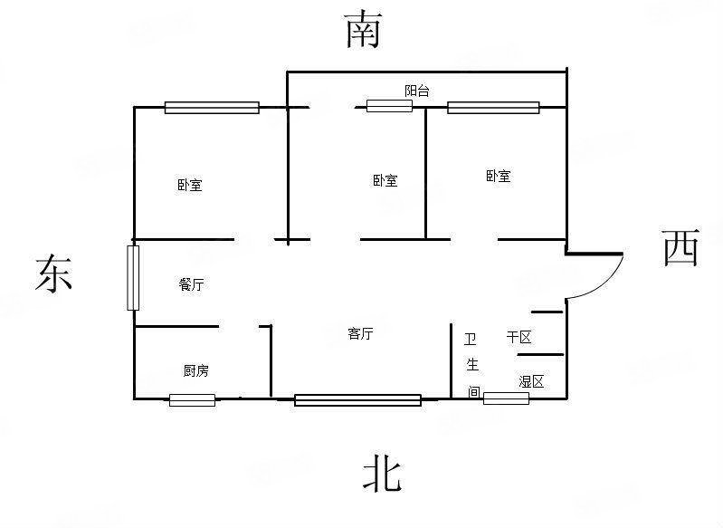 家和春天(卧龙区)3室1厅1卫90㎡南北73.8万