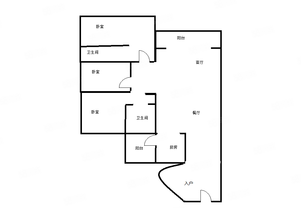 东城经典3室2厅2卫116㎡南北40万