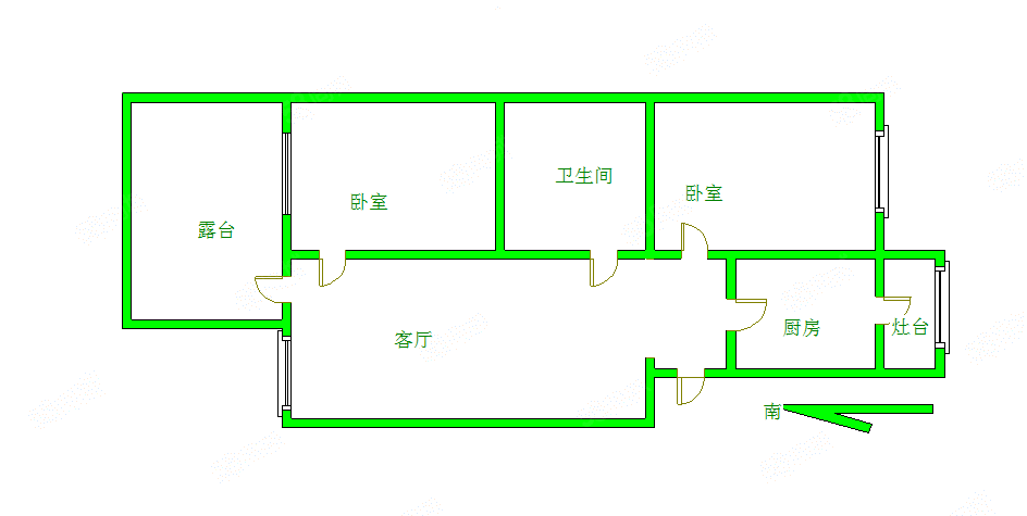 縉陽(yáng)小區(qū)2室1廳1衛(wèi)73.83㎡南北45萬(wàn)