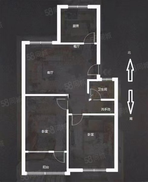 凤凰小区(泰山)2室2厅1卫78㎡南北61万