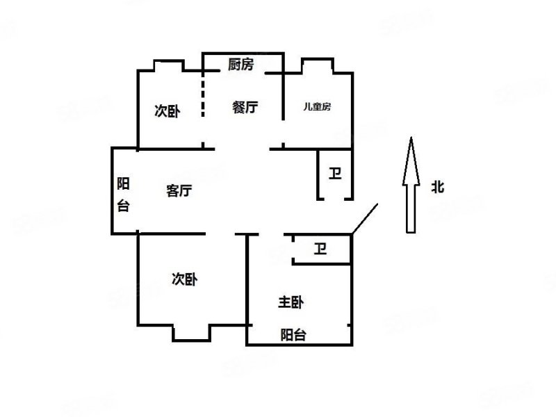 凤凰小区4室2厅2卫151㎡南北82万