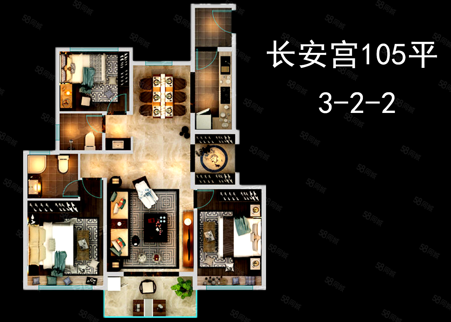 改善型小三居 洋房 电梯入户 低密度 公园旁,绿地城长安宫-西安58同城