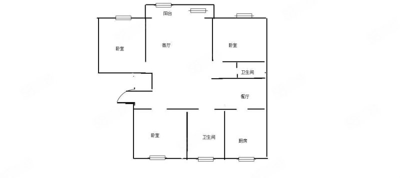 金城国际3室2厅1卫133.66㎡南62万