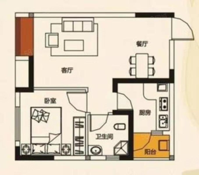 紫金华府3室2厅1卫133㎡南北66万