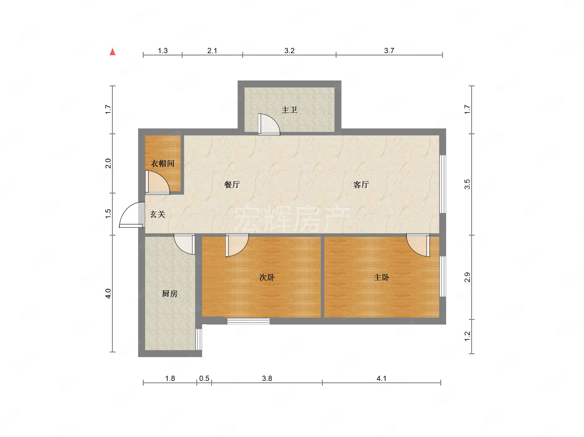 兰州电子工业学校家属院2室2厅1卫100㎡东南76万