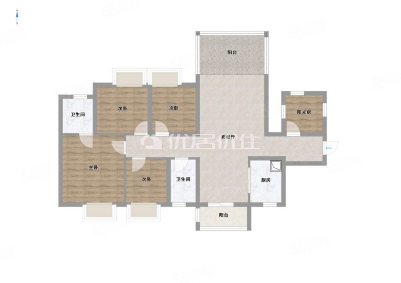 彰泰郡5室2厅2卫117.26㎡南北125万