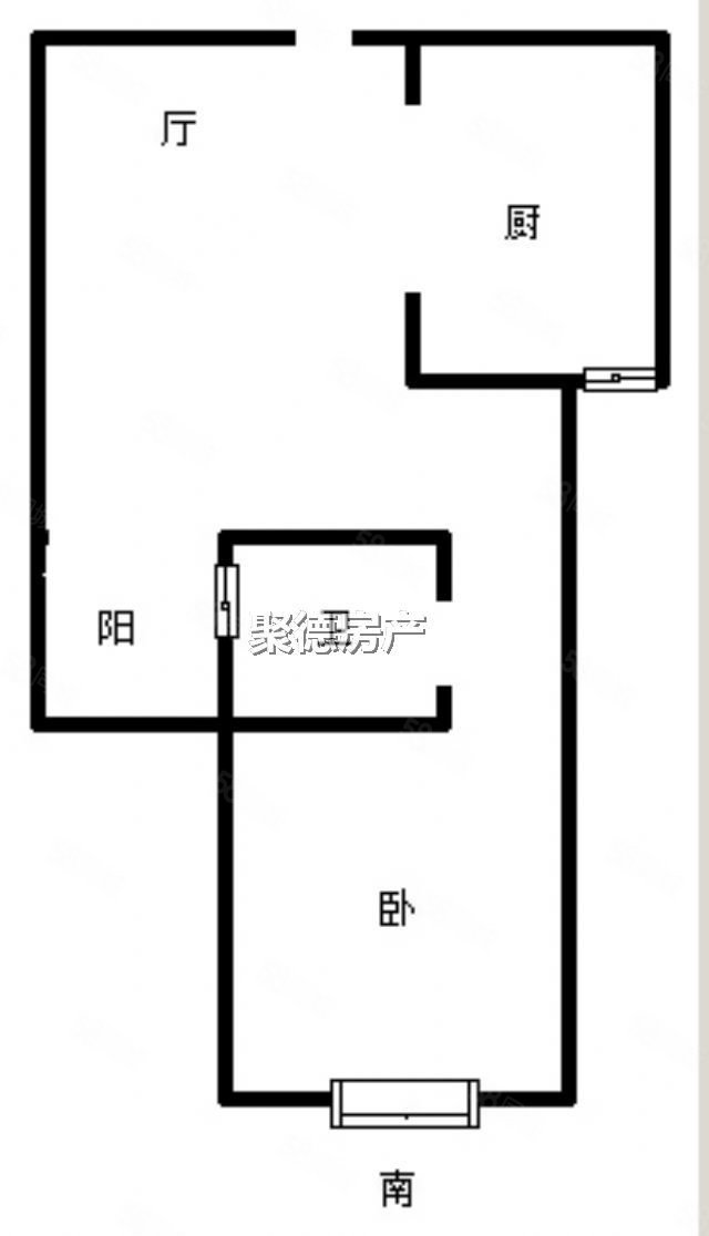 御景名城1室2厅1卫55㎡南80万