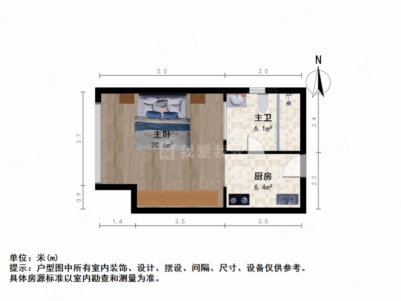 苏州中心9号小区1室0厅1卫58.03㎡西343万