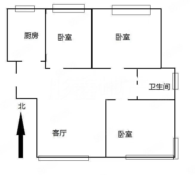 绿地世纪城海顿公馆3室2厅1卫88㎡南北51.8万