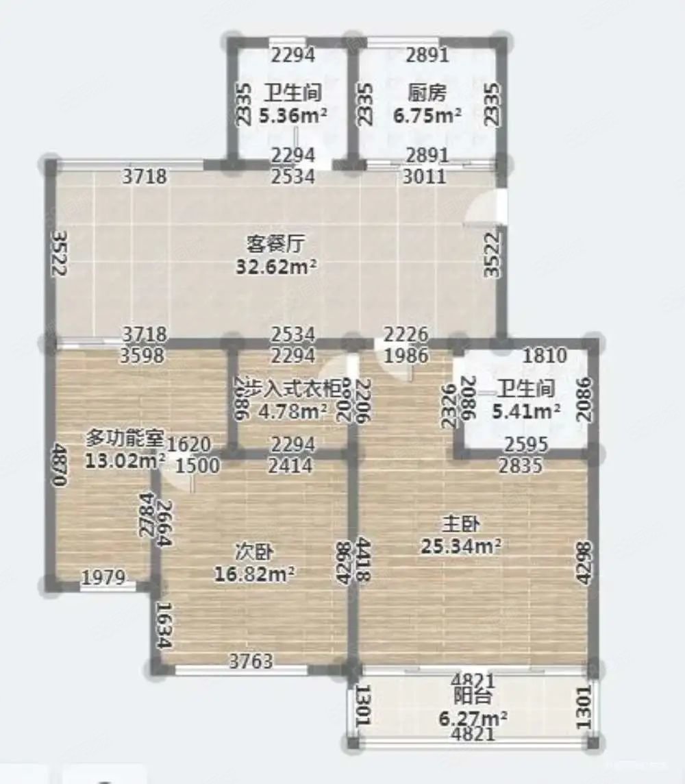 天怡嘉苑3室2厅2卫136.12㎡南北153.8万