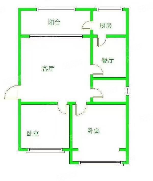 园丁小区2室2厅1卫81㎡南北69.8万