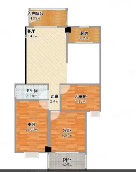 滨湖公寓3室2厅1卫108㎡东南29.8万