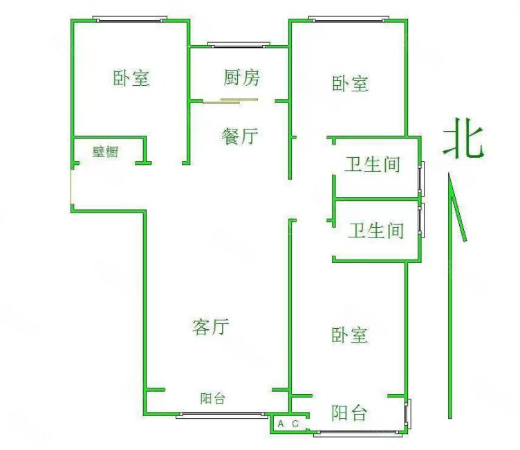 环湖小区1室1厅1卫50㎡南北12.8万