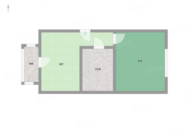 东山小区1室1厅1卫47.97㎡东南15万