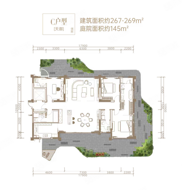 佳元江畔锦御4室2厅4卫270㎡南北568万