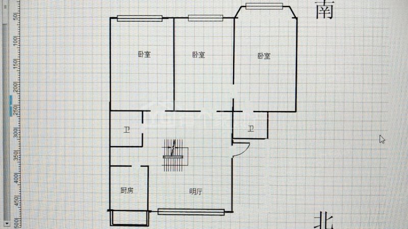 运华广场3室1厅2卫155㎡南北110万