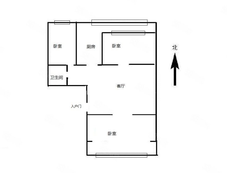 世纪家园(密云)3室1厅1卫93.77㎡南北258万