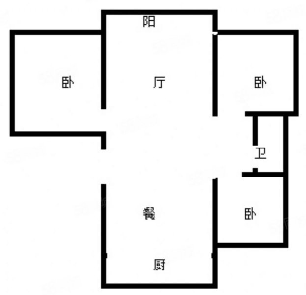 中天花园(东区)3室2厅1卫118.97㎡南北109万