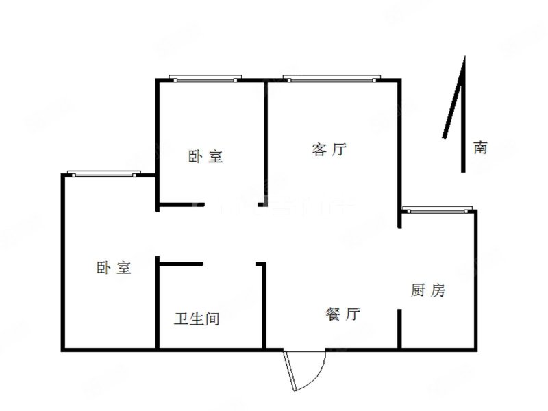 毓秀国际公馆2室2厅1卫97.23㎡南82万