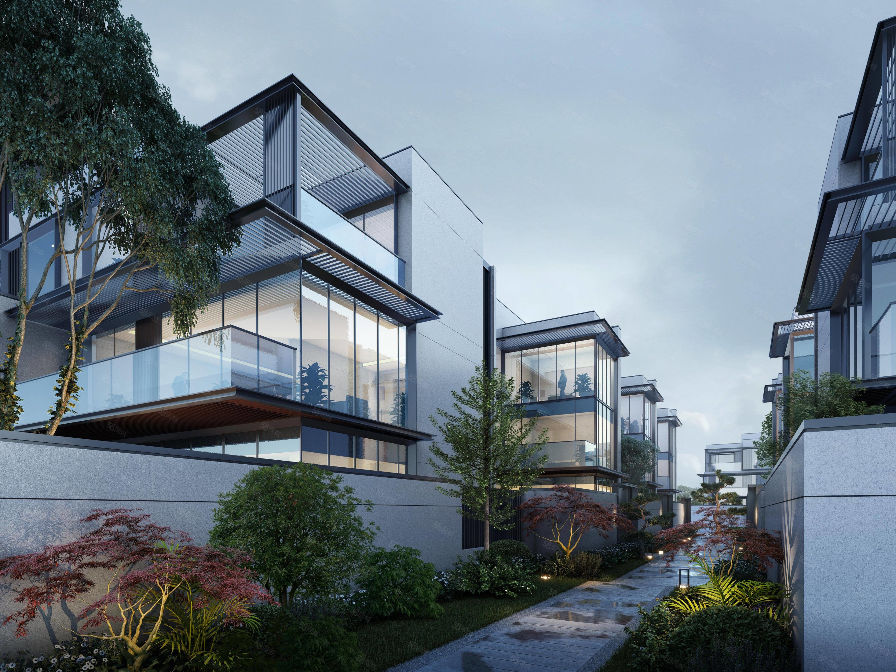 春江明月别墅 苏式园林 中式和现代风格 望江环境好 隐私性好