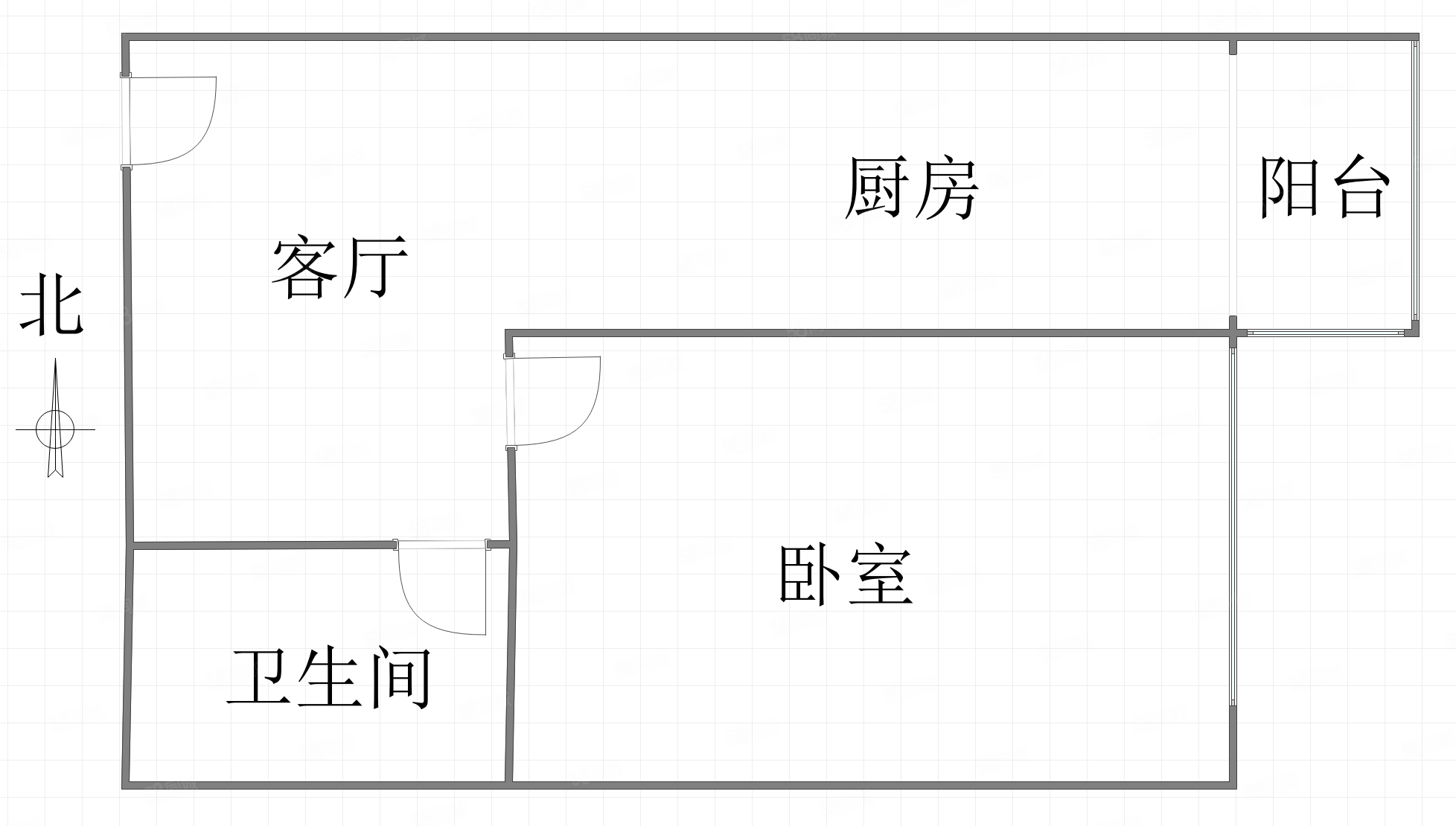 庆有西里1室1厅1卫45㎡东320万