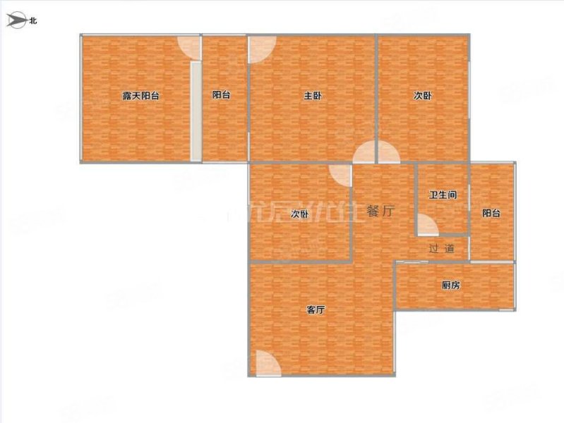 金融小区3室2厅2卫85㎡南105万