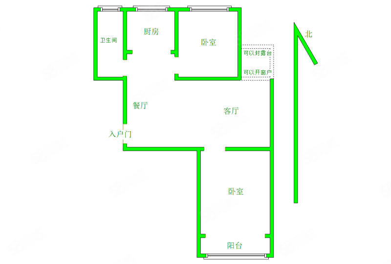 西高庄小区2室2厅1卫105.35㎡南81万