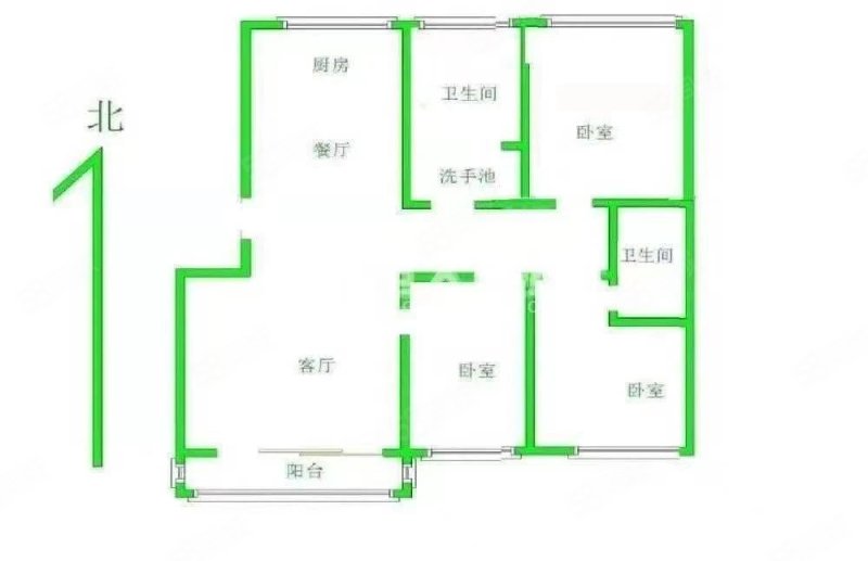 鸿溪书香园3室2厅2卫142㎡南北110万