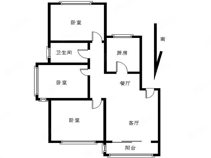 康泰新城 3室2厅1厨1卫 114.51m 普通装修
