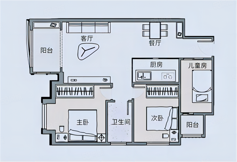 绿茵鸣苑2室2厅1卫93.87㎡西南148万