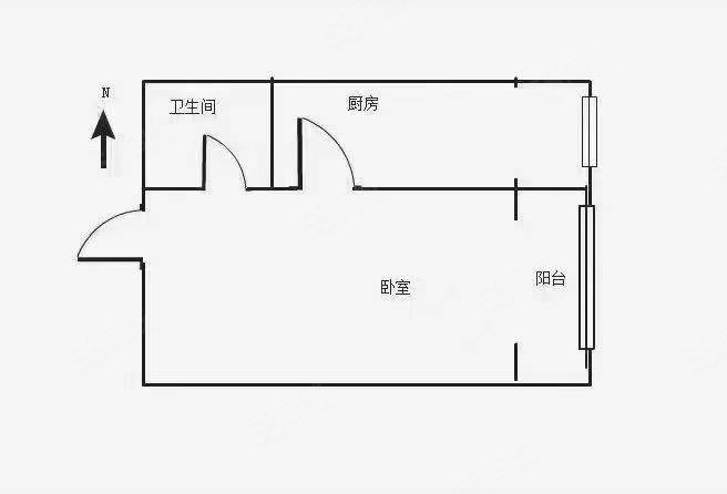 大牛坊(二期)1室0厅1卫43.65㎡南北149万