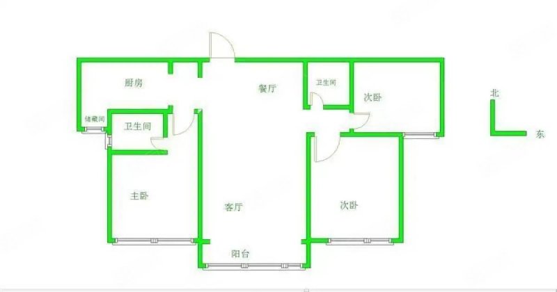 美的城3室2厅2卫133.37㎡南北144万