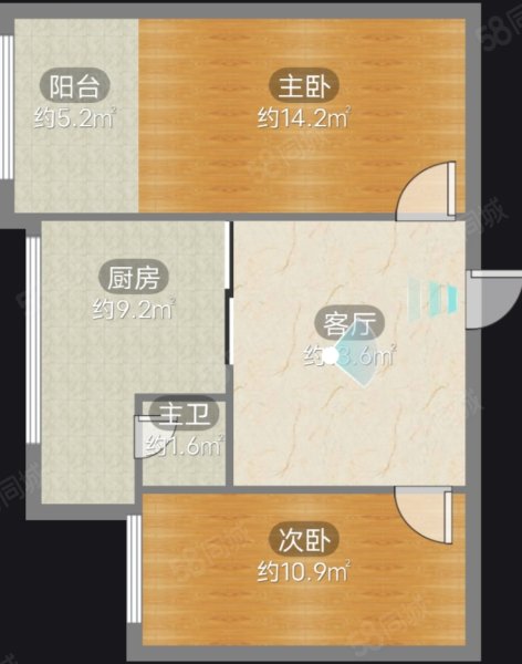 太乙巷140号教师宿舍2室1厅1卫61㎡南北36万