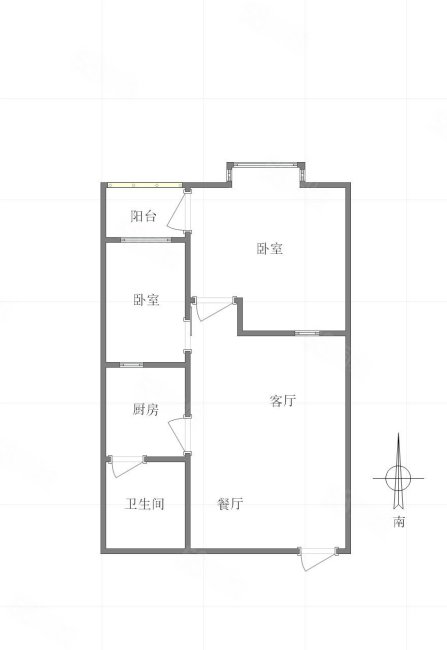 交通大厦2室2厅1卫36㎡南北42万