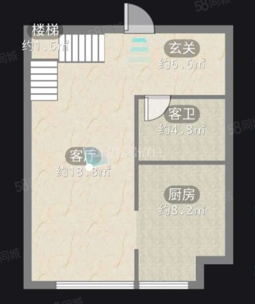 碧桂园西南上城博士府2室1厅2卫50㎡南北28万