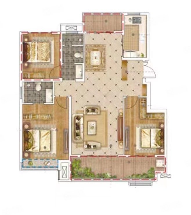 碧桂园琥珀湾3室2厅2卫86㎡南北35.8万