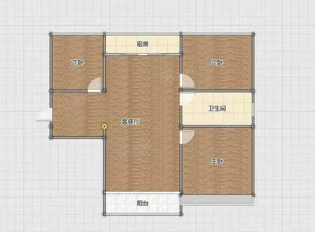 北园春批发市场小区3室2厅1卫95㎡南北53.5万