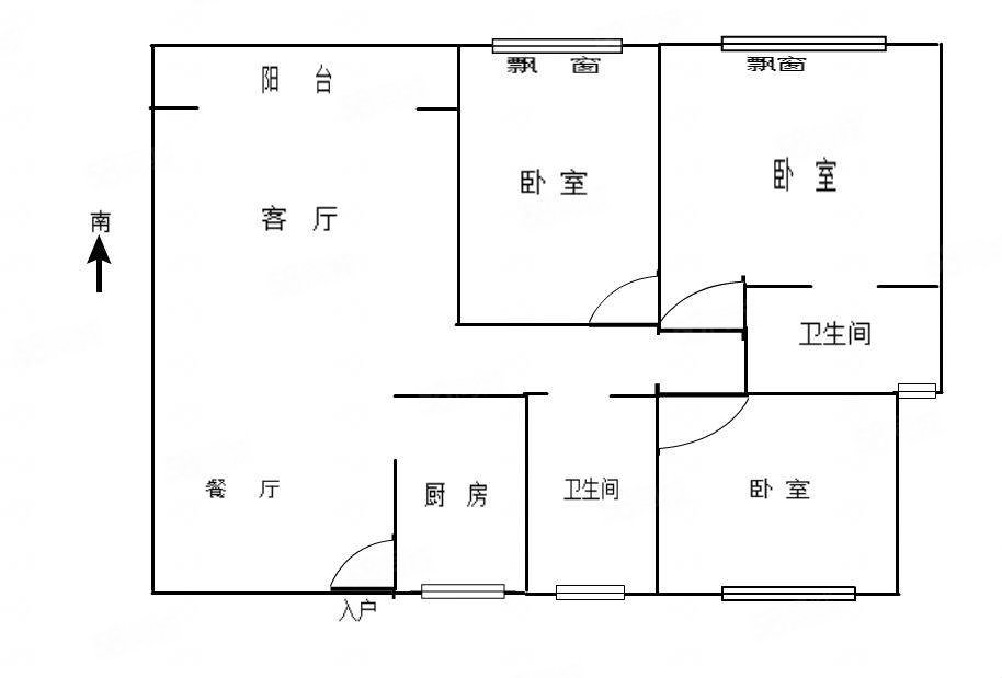 紫晶山莊3室2厅2卫139㎡南北96万