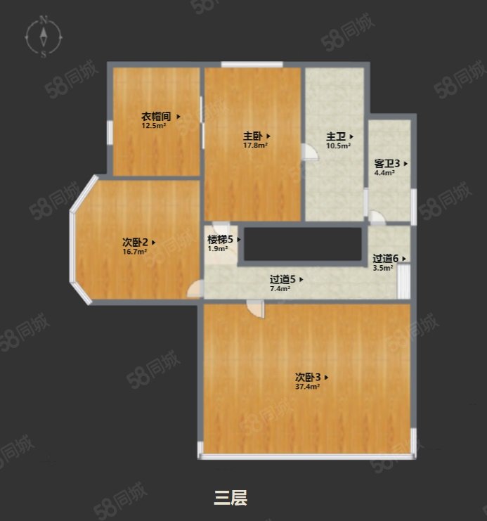 鴻翔花園(別墅)6室4廳5衛(wèi)320.15㎡南北780萬