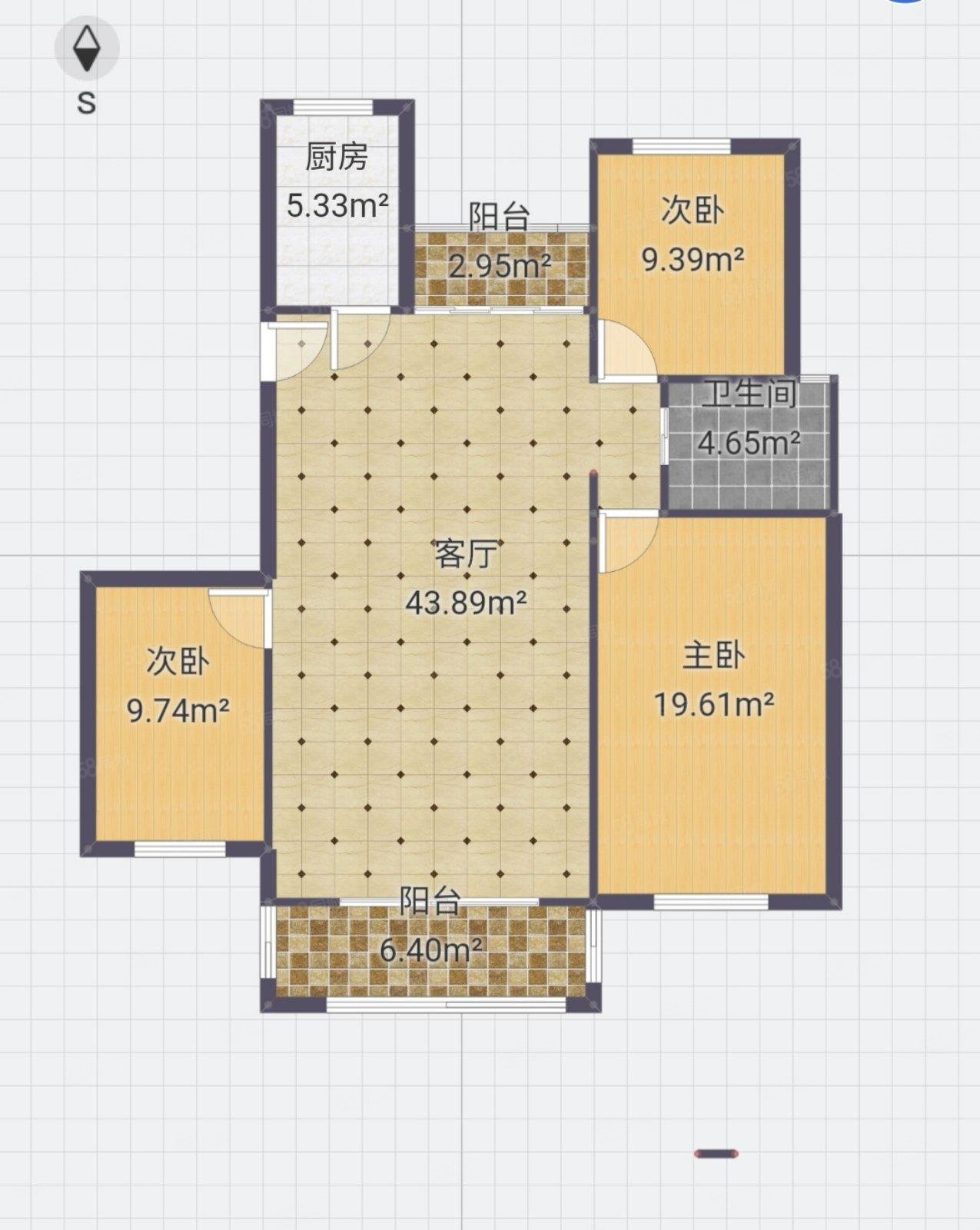 新出别墅区高层景观三房新房已定 急售低市场50万,景怡佳苑(公寓住宅)