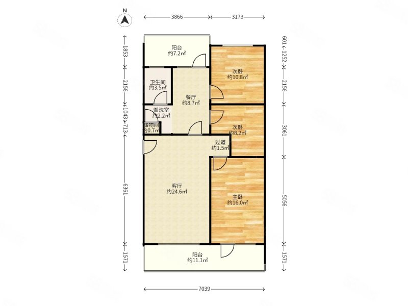 河北省二建宿舍2室2厅1卫99.89㎡南北135万