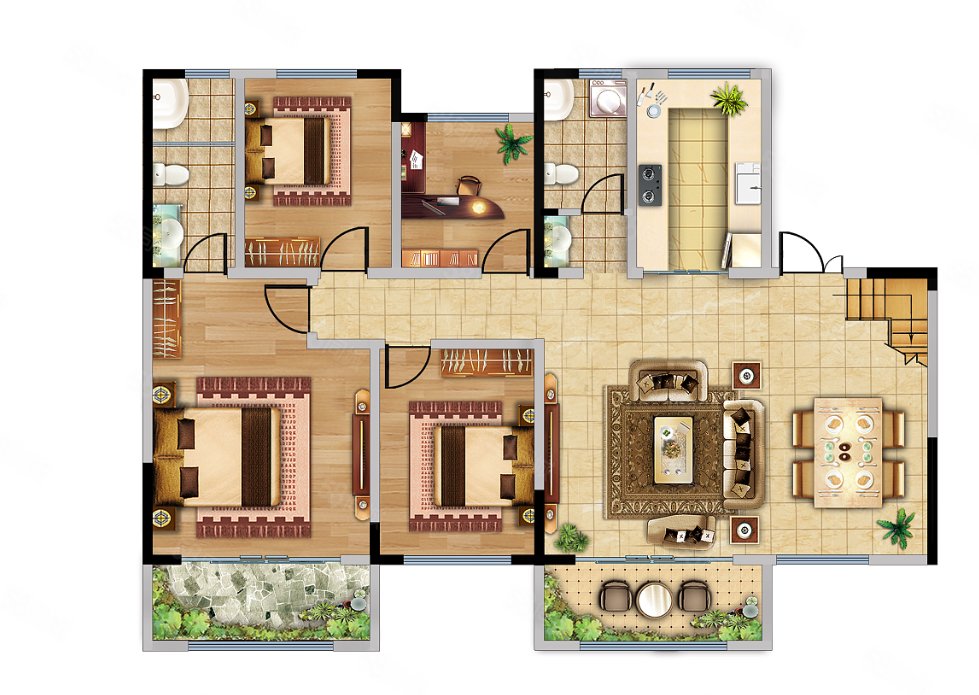 水木清华(沭阳)5室3厅3卫230㎡南北298.8万