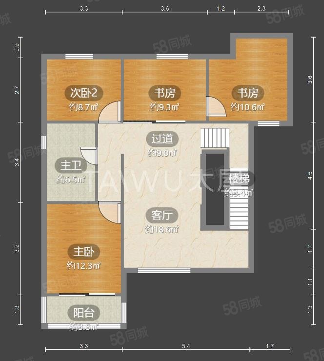 雅仕居(公寓住宅)4室2厅2卫187.3㎡南北650万